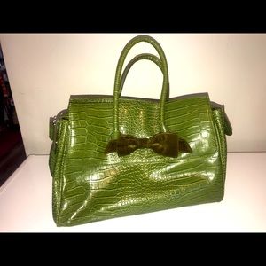 Olive green handbag